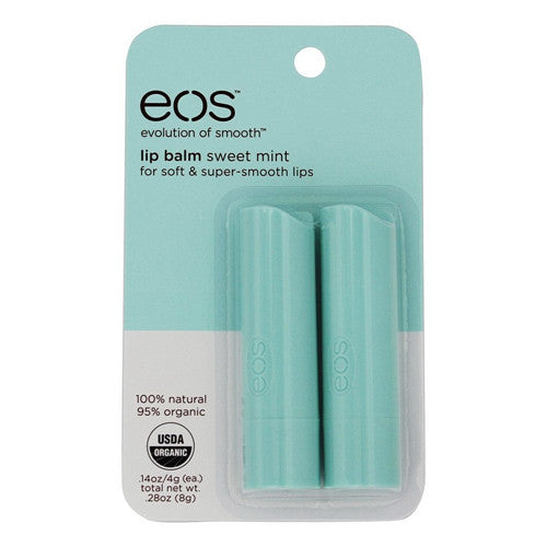 eos Evolution of Smooth Lip Balm Stick Sweet Mint, 2 Ea